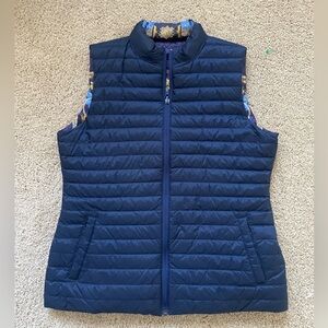 J.McLaughlin Reversible quilted "Tahoe" Vest Navy Large